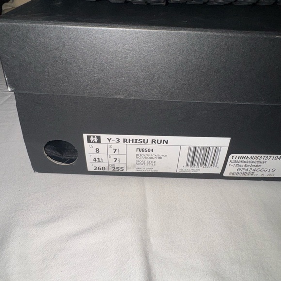 Adidas Y-3 Rhisu Run Triple Black Snaekers FU8504 Men 8 - Picture 3 of 8